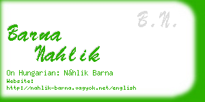 barna nahlik business card